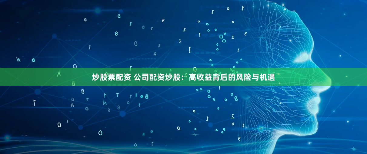 炒股票配资 公司配资炒股：高收益背后的风险与机遇